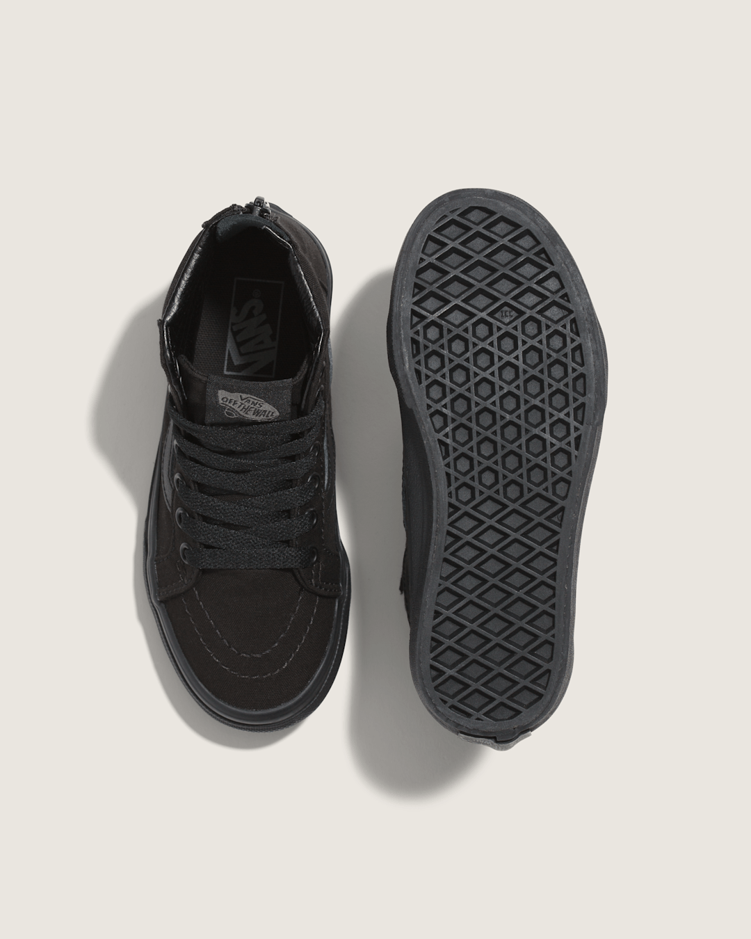 Vans Little Kids Sk8-Hi Zip Checkerboard Shoe in Checkerboard Black / Black
