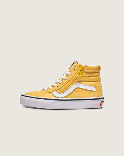 Vans Little Kids SK8-Hi Reissue Side Zip Shoe in Banana Cream Yellow