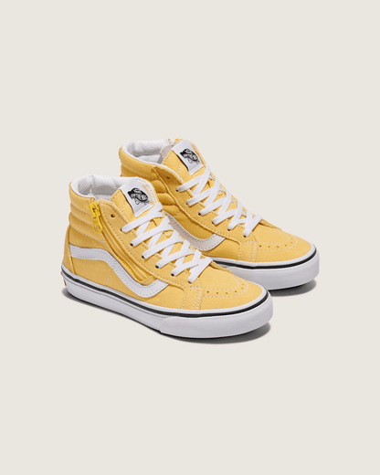 Vans Little Kids SK8-Hi Reissue Side Zip Shoe in Banana Cream Yellow