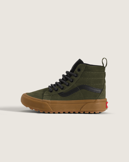 Vans Little Kids Sk8-Hi Water Resistant Shoe in Grape Leaf Green / Gum