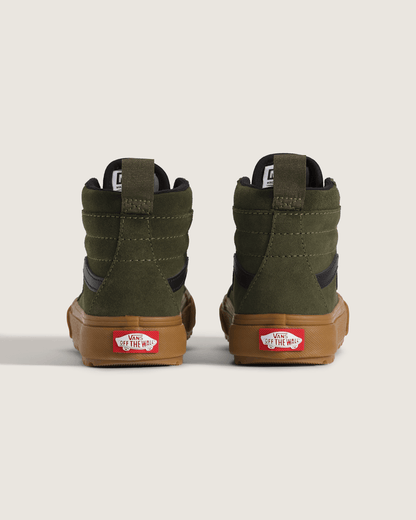 Vans Little Kids Sk8-Hi Water Resistant Shoe in Grape Leaf Green / Gum