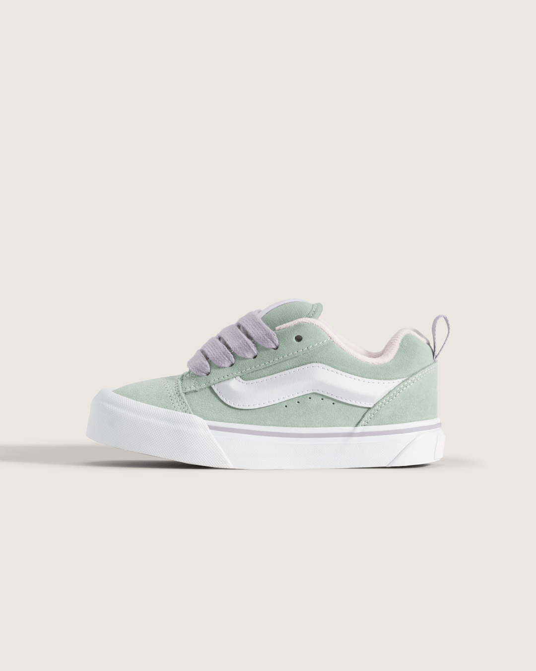 Vans Little Kids Knu Skool Shoe in Grey / Olive Green
