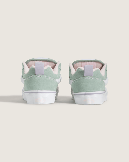 Vans Little Kids Knu Skool Shoe in Grey / Olive Green