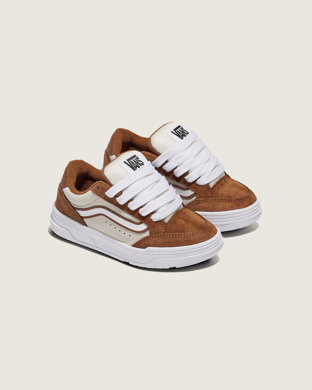 Vans Little Kids Hylane Shoe in Brown / Marshmallow White