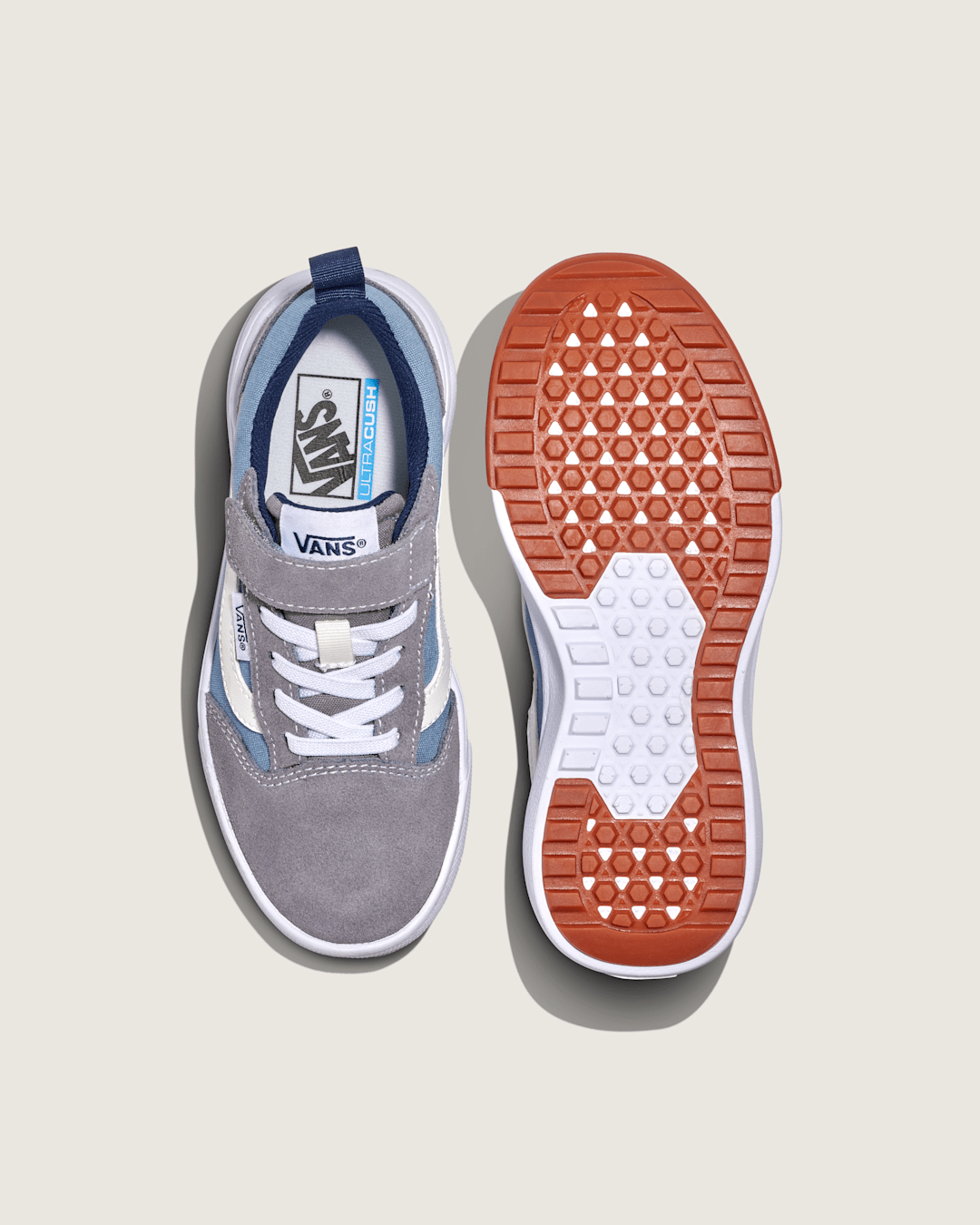 Vans Little Kids UltraRange 66 V Shoe in Blue / Grey