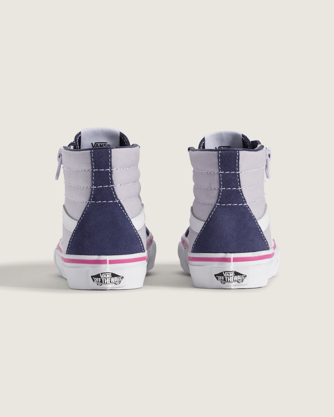 Vans Little Kids Sk8-Hi Side Zip Shoe in Deep Twilight Blue / Lilac Mist