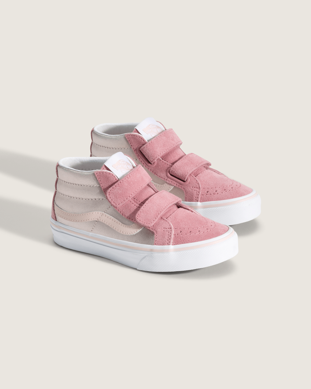Vans Little Kids Sk8-Mid Reissue V Shoe in Metallic Pop Pink