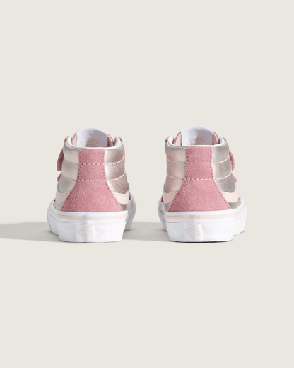 Vans Little Kids Sk8-Mid Reissue V Shoe in Metallic Pop Pink