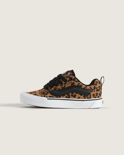 Vans Little Kids Knu Skool Shoe in Leopard Brown / Black