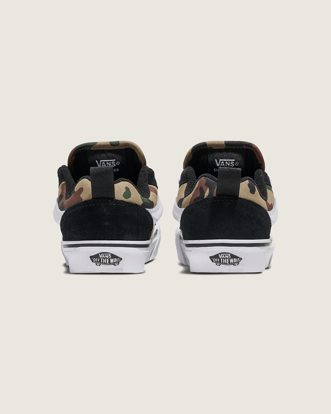Vans Little Kids Knu Skool Shoe in Camo Jungle Green