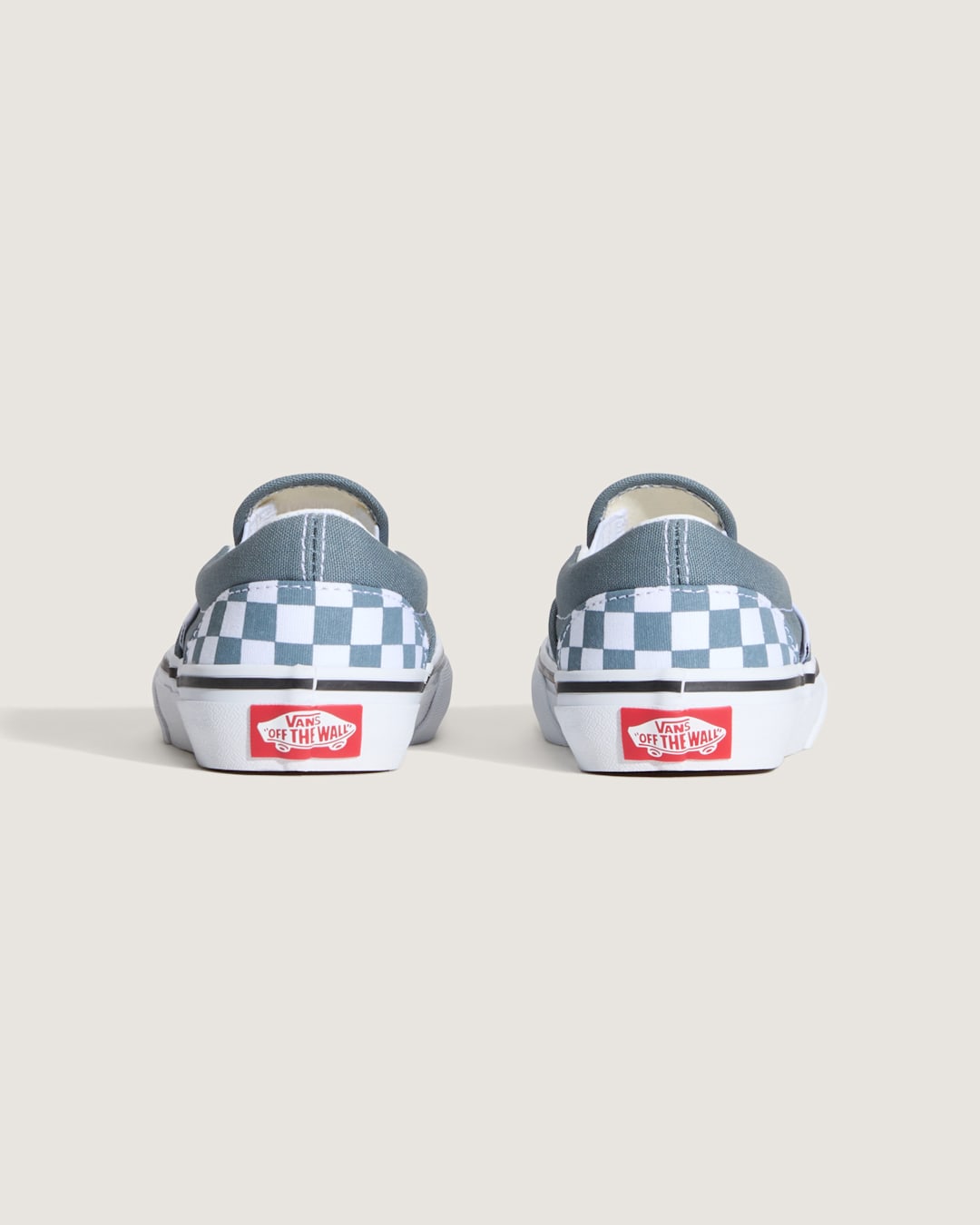 Vans Little Kids Classic Slip-On Checkerboard Shoe in Checkerboard Stormy Weather Blue