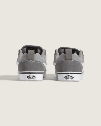 Vans Little Kids Knu Skool Shoe in Pewter Grey / White