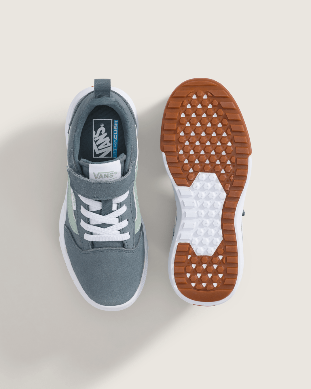 Vans Little Kids UltraRange V Shoe in Stormy Weather Blue / Green