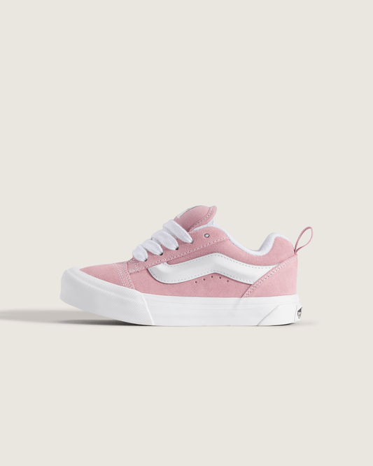 Vans Little Kids Knu Skool Shoe in Dawn Pink / True White