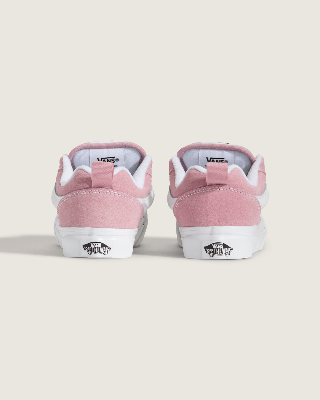 Vans Little Kids Knu Skool Shoe in Dawn Pink / True White