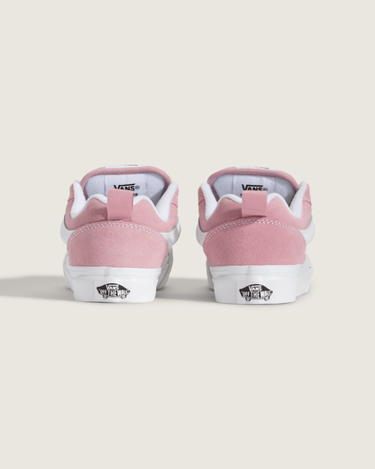 Vans Little Kids Knu Skool Shoe in Dawn Pink / True White
