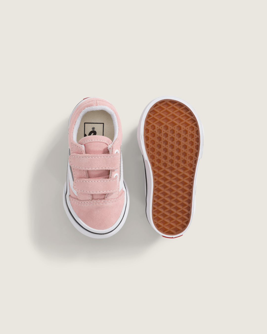 Vans Toddler Old Skool V Powder Pink/True White Shoes