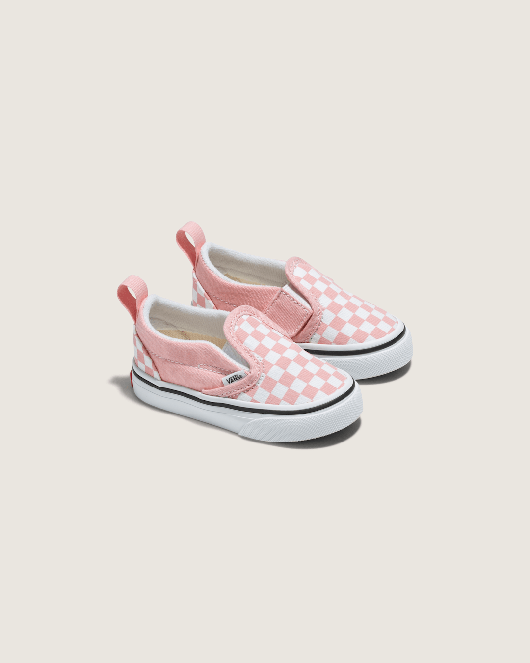 Vans Toddler Slip-On V Checkerboard Powder Pink/True White Shoes