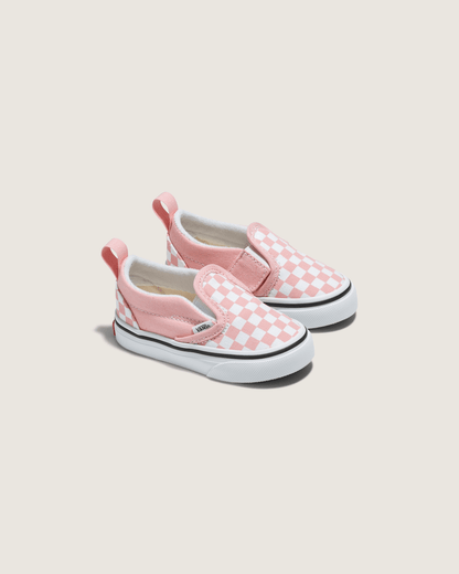 Vans Toddler Slip-On V Checkerboard Powder Pink/True White Shoes