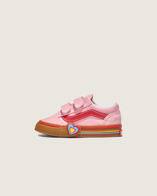 Vans Toddler Old Skool V Shoe in Gum Pink