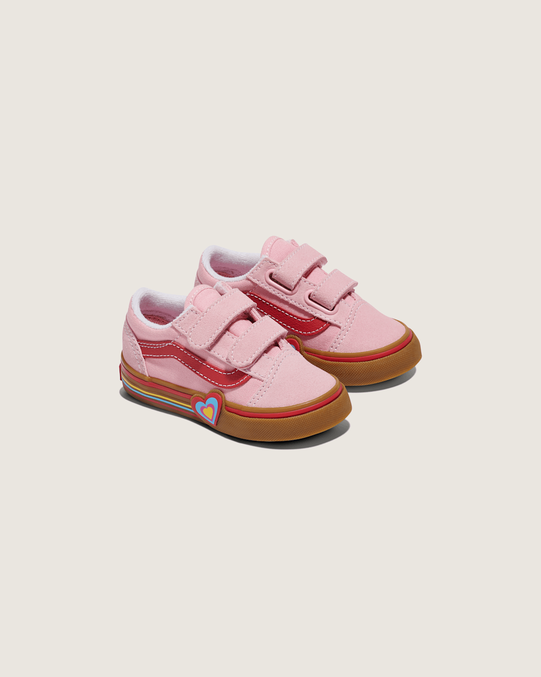 Vans Toddler Old Skool V Shoe in Gum Pink