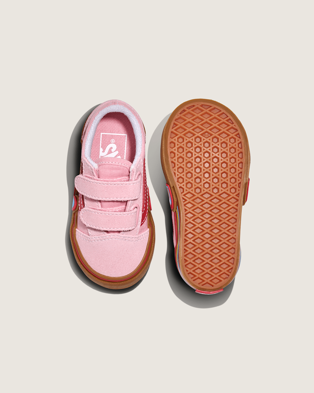 Vans Toddler Old Skool V Shoe in Gum Pink