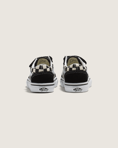 Vans Toddler Old Skool V Checkerboard Shoe in Checkerboard Black / White