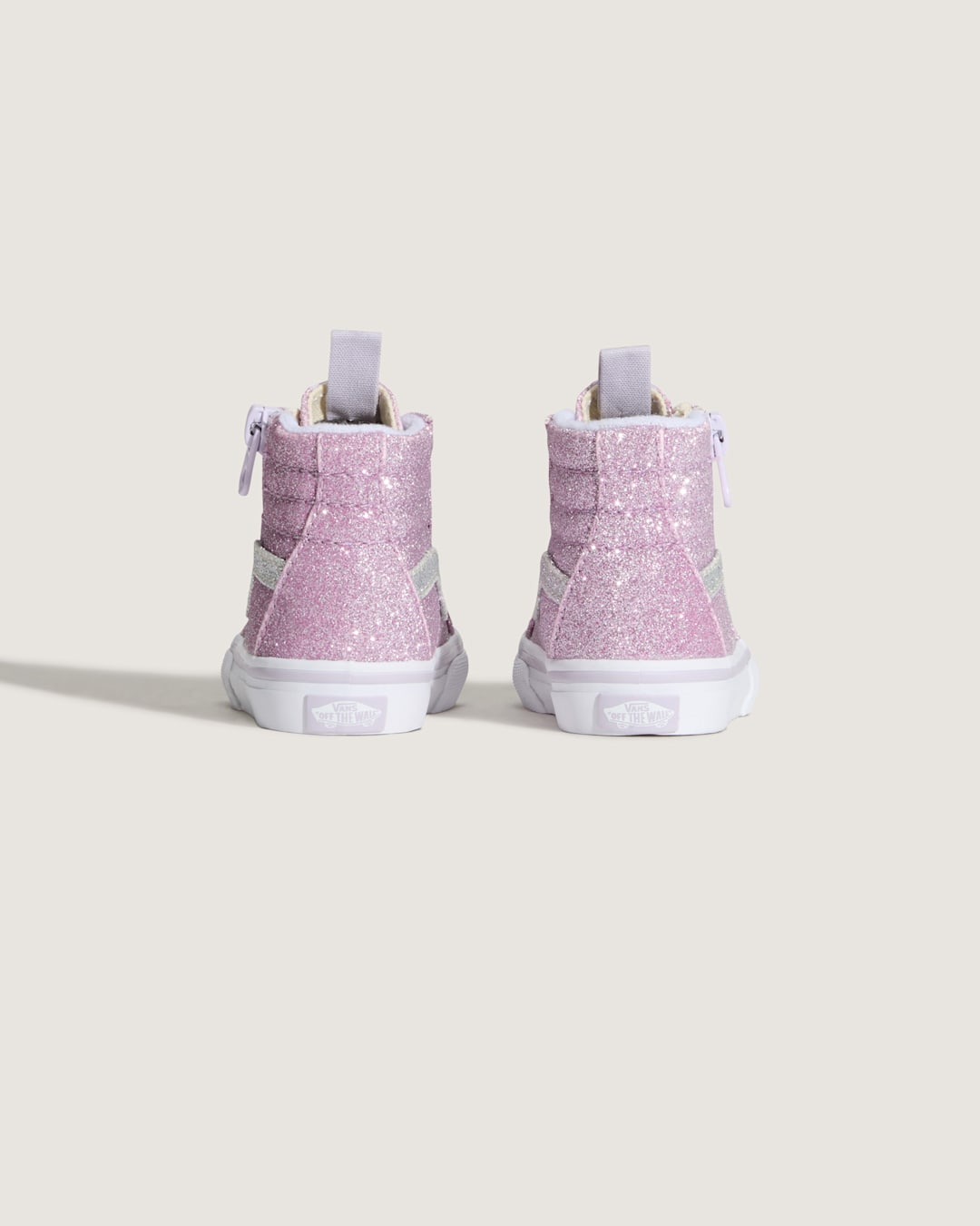 Vans Toddler Sk8-Hi Side Zip Shoe in Glitter Lilac Mist Purple