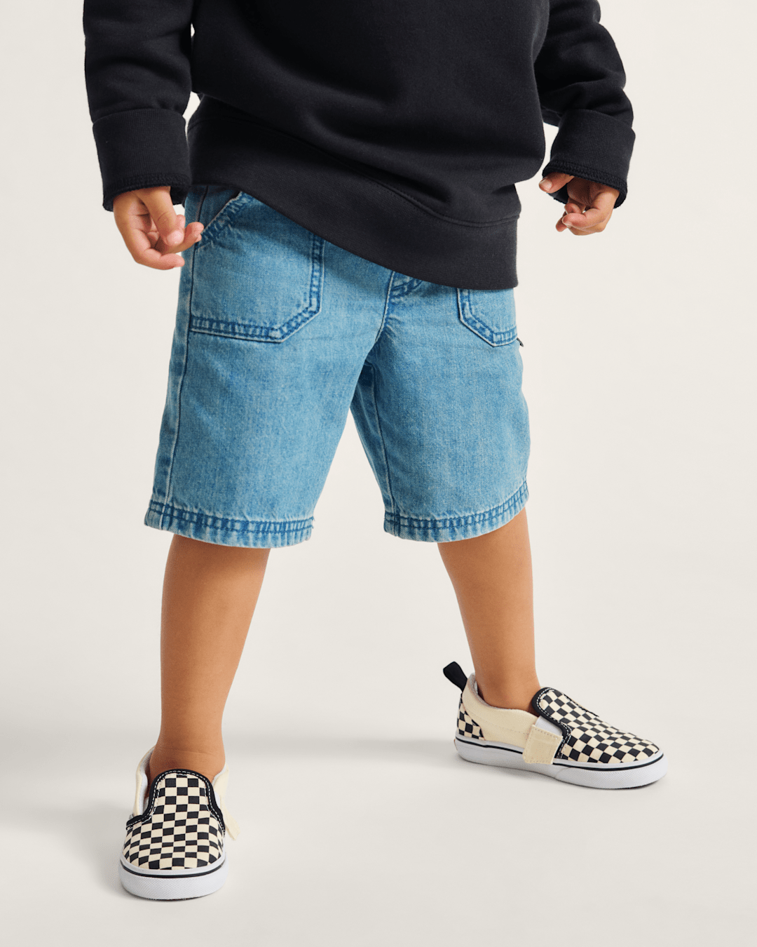 Vans Toddler Slip-On V Checkerboard Black/Whitee Shoes