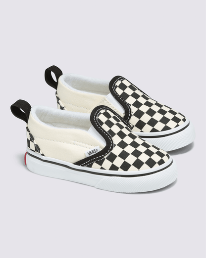 Vans Toddler Slip-On V Checkerboard Black/Whitee Shoes