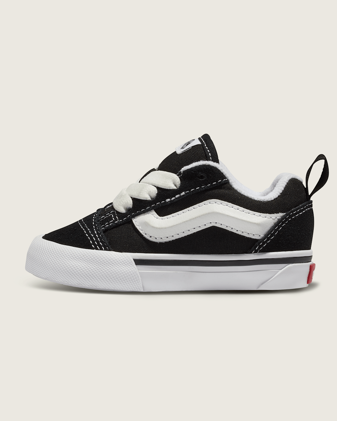 Vans Toddler Knu Skool Shoe in Black / True White