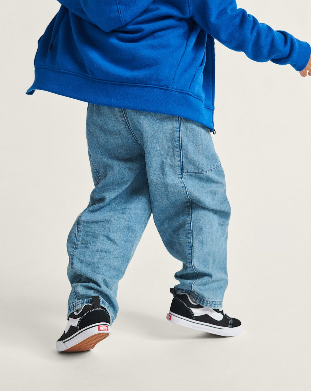 Vans Toddler Knu Skool Shoe in Black / True White