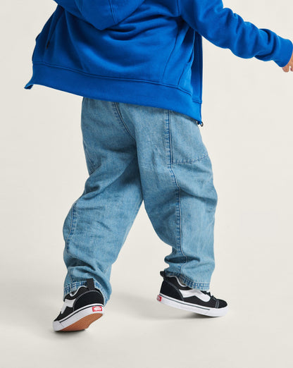 Vans Toddler Knu Skool Shoe in Black / True White
