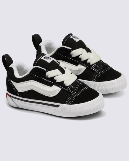 Vans Toddler Knu Skool Shoe in Black / True White
