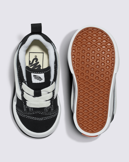 Vans Toddler Knu Skool Shoe in Black / True White