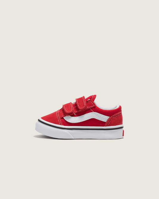Vans Toddler Old Skool V Racing Red/True White Shoes
