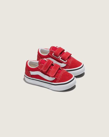 Vans Toddler Old Skool V Racing Red/True White Shoes