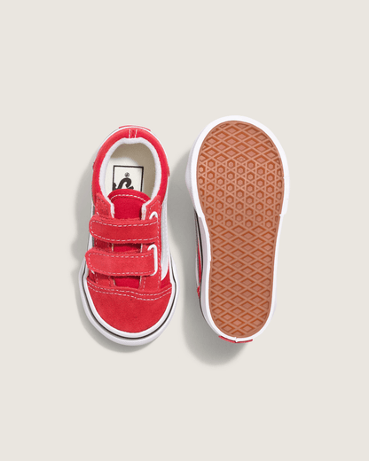 Vans Toddler Old Skool V Racing Red/True White Shoes