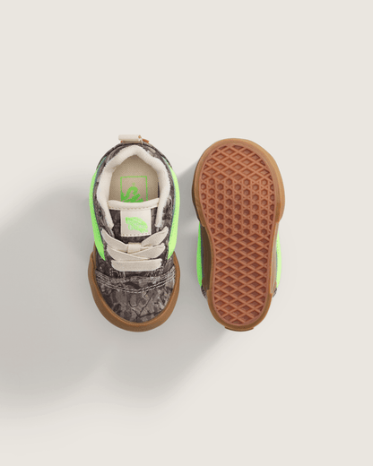Vans Toddler Knu Skool Shoe in Camo Gecko Green
