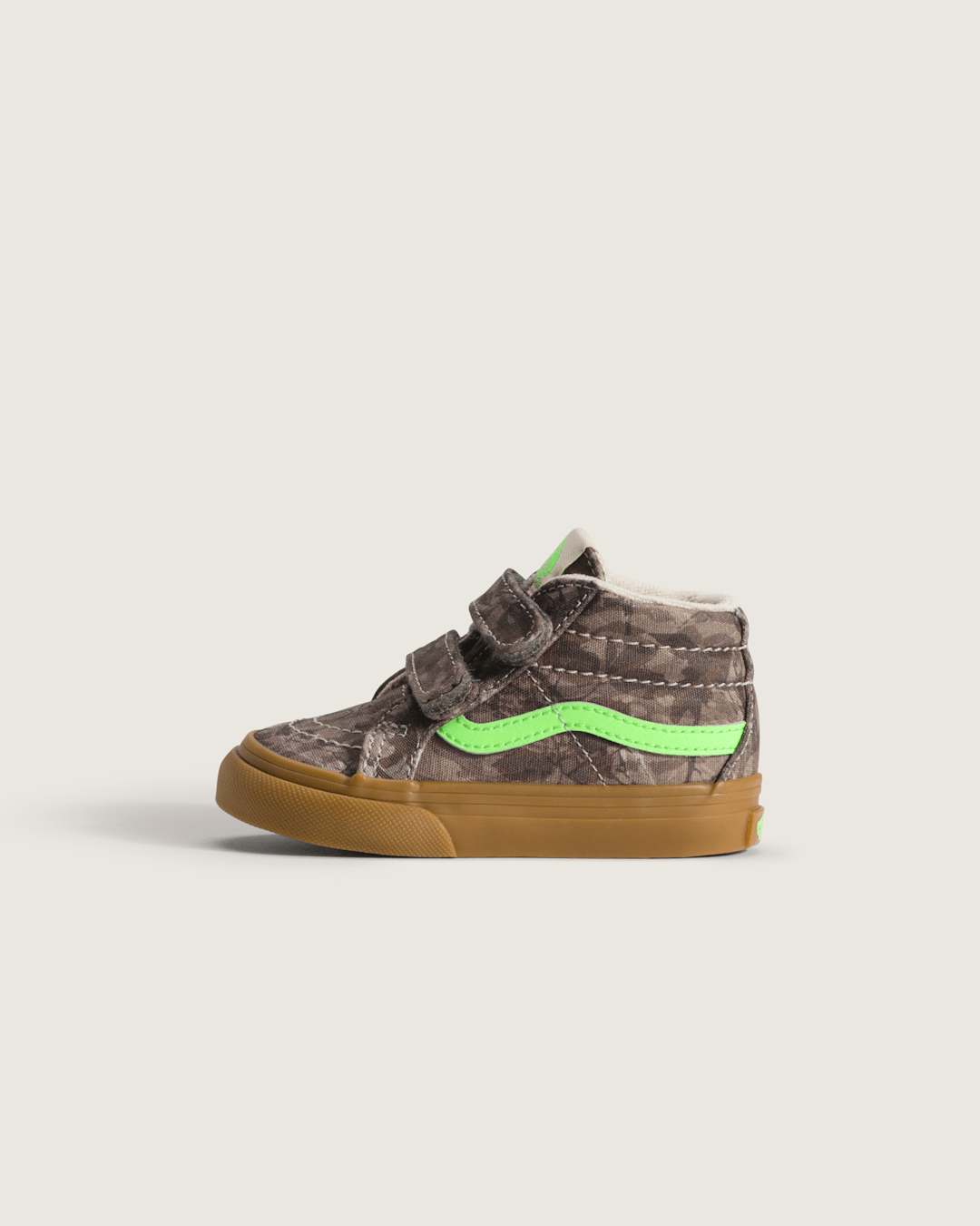 Vans Toddler Sk8-Mid V Shoe in Camo Gecko Green