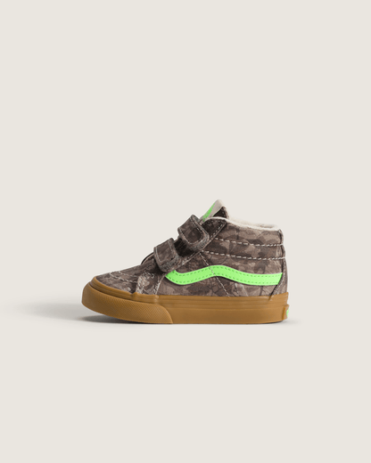 Vans Toddler Sk8-Mid V Shoe in Camo Gecko Green