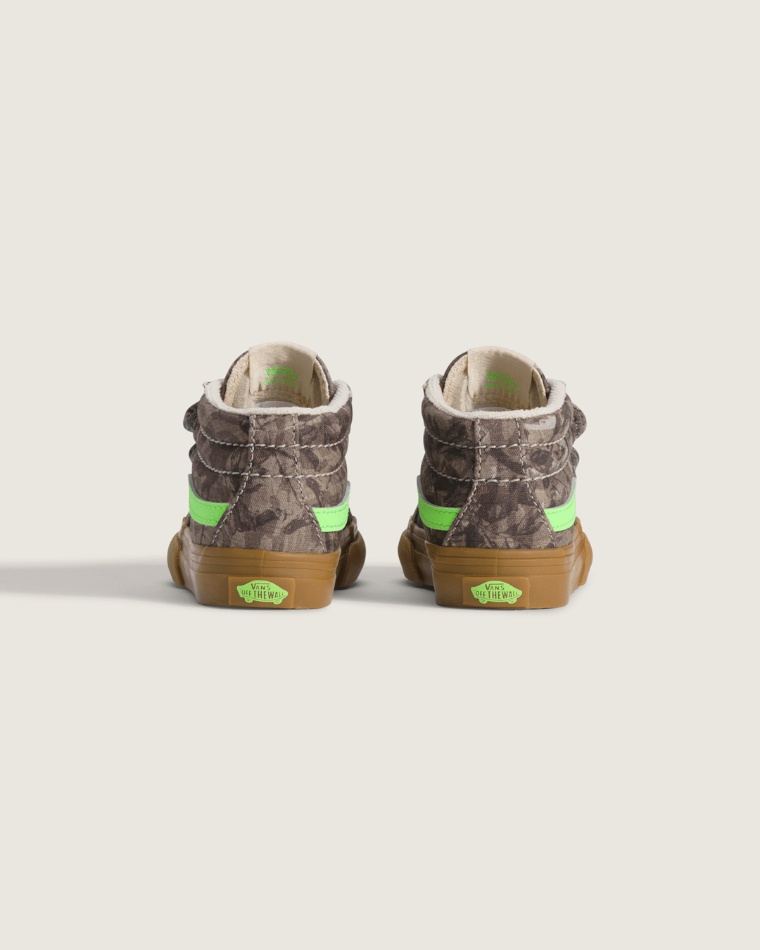 Vans Toddler Sk8-Mid V Shoe in Camo Gecko Green