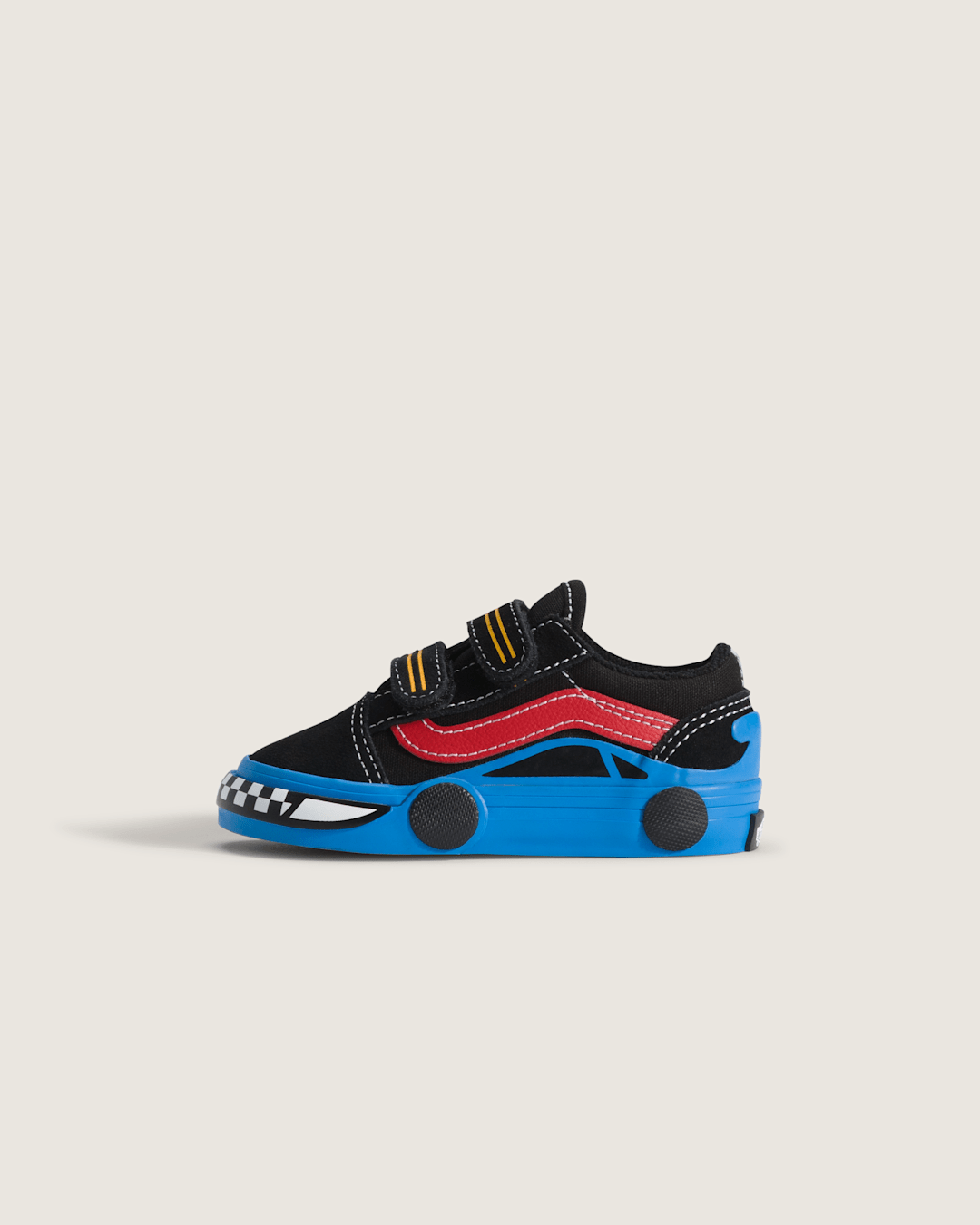 Vans Toddler Old Skool V Shoe in Black / Blue