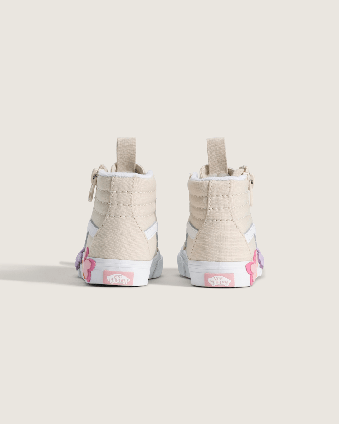 Vans Toddler Sk8-Hi Side Zip Shoe in Beige