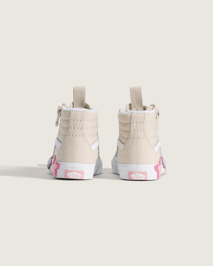Vans Toddler Sk8-Hi Side Zip Shoe in Beige