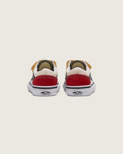 Vans Toddler Old Skool V Shoe in Red / Blue