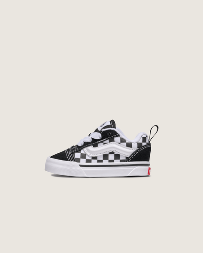 Vans Toddler Knu Skool Checkerboard Shoe in Checkerboard Black / True White