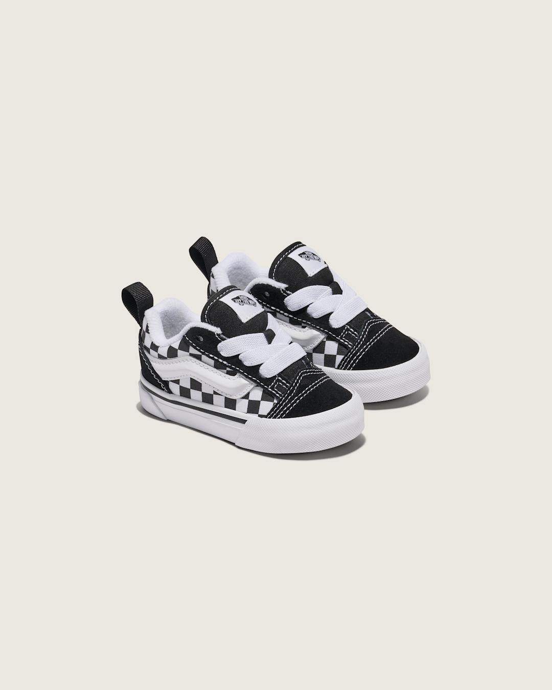 Vans Toddler Knu Skool Checkerboard Shoe in Checkerboard Black / True White