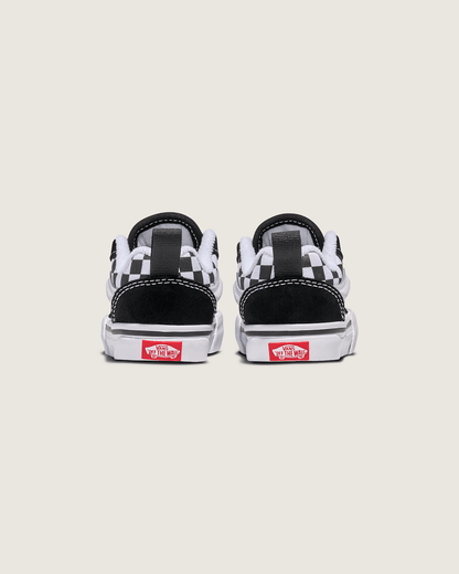 Vans Toddler Knu Skool Checkerboard Shoe in Checkerboard Black / True White