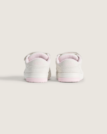 Vans Toddler Hylane V Shoe in Marshmallow White / Pink